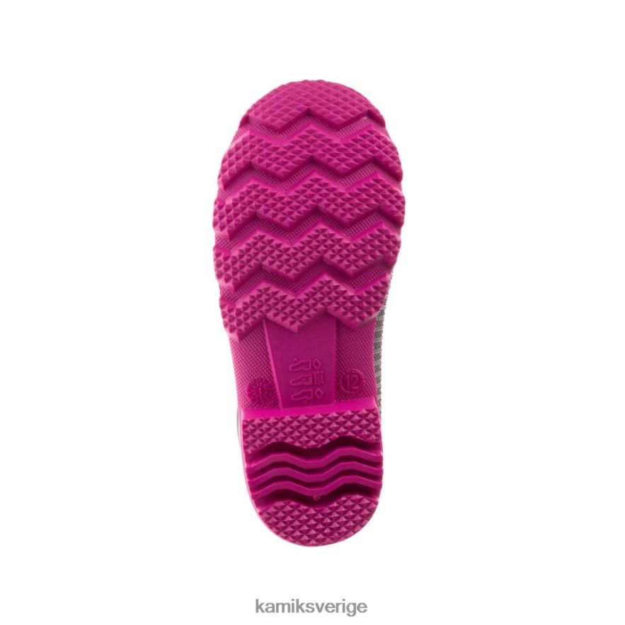 gummistövlar se Kamik barn stampa kol/magenta N02N00206