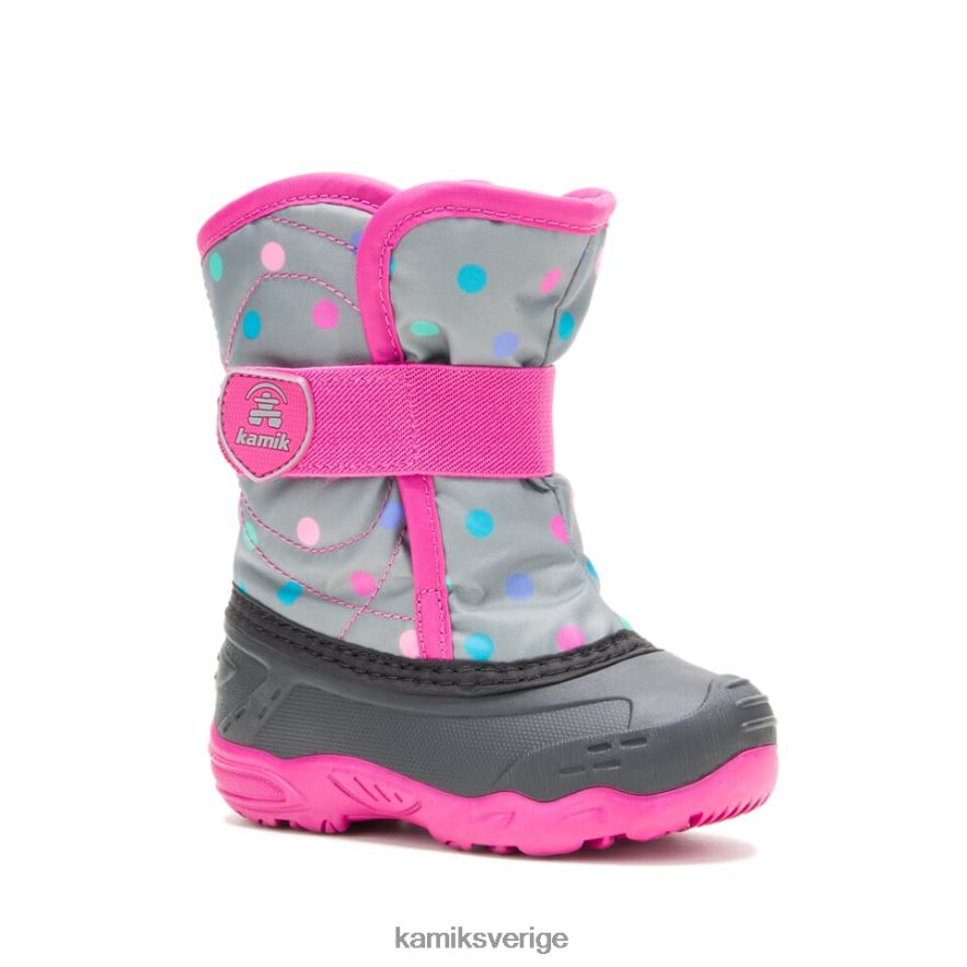 vinterkängor se Kamik småbarn snöbugg 6 grå/rosa N02N00413