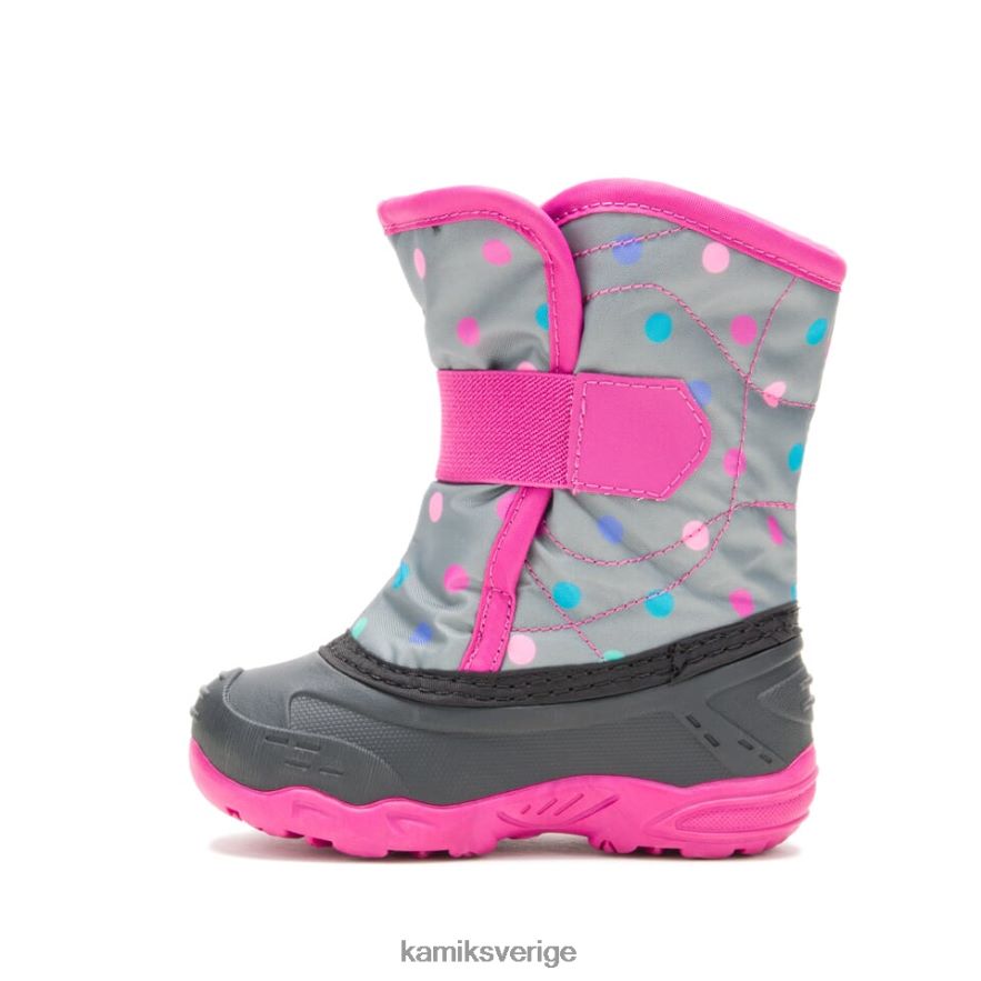 vinterkängor se Kamik småbarn snöbugg 6 grå/rosa N02N00413